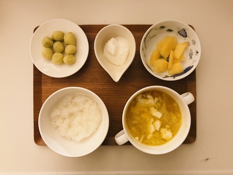 最近の、離乳食。ほっこり朝ごはん。